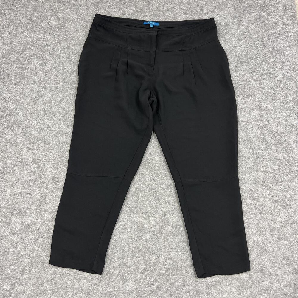 Derek Lam Pants Womens 16 Black Tapered Pleated Slim Business Design Nation